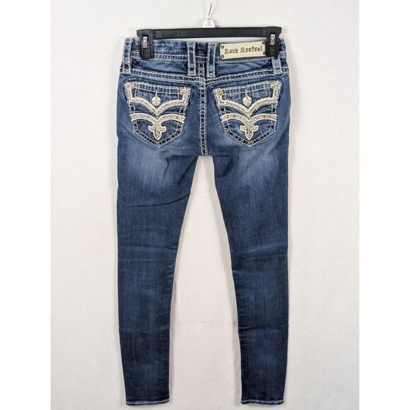 Rock Revival Karla Cuffed Skinny Jeans E8452CK5S Women's Size 25 - Picture 10 of 16